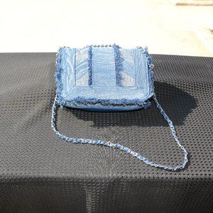 Chico's Denim Patchwork Shoulder Bag (NWOT)